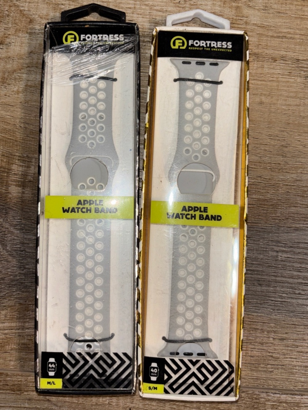 NWT Fortress Gray and White Silicone Apple Watch Bands